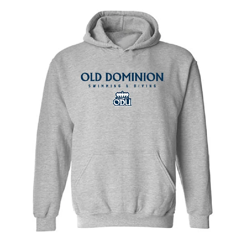 Old Dominion - NCAA Women's Swimming & Diving : Marian Cheramy - Classic Shersey Hooded Sweatshirt Hoodie with Monochrome Minimalist Simple Old Dominion - NCAA Women's Swimming & Diving : Marian Cheramy - Classic Shersey Hooded Sweatshirt Hoodie with Monochrome Minimalist Simple