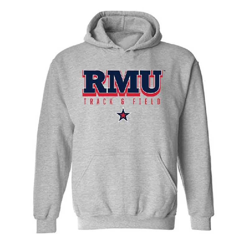 Robert Morris - NCAA Women's Track & Field : Dea Monz - Classic Shersey Hooded Sweatshirt Hoodie with Crew Neck Simple Timeless
