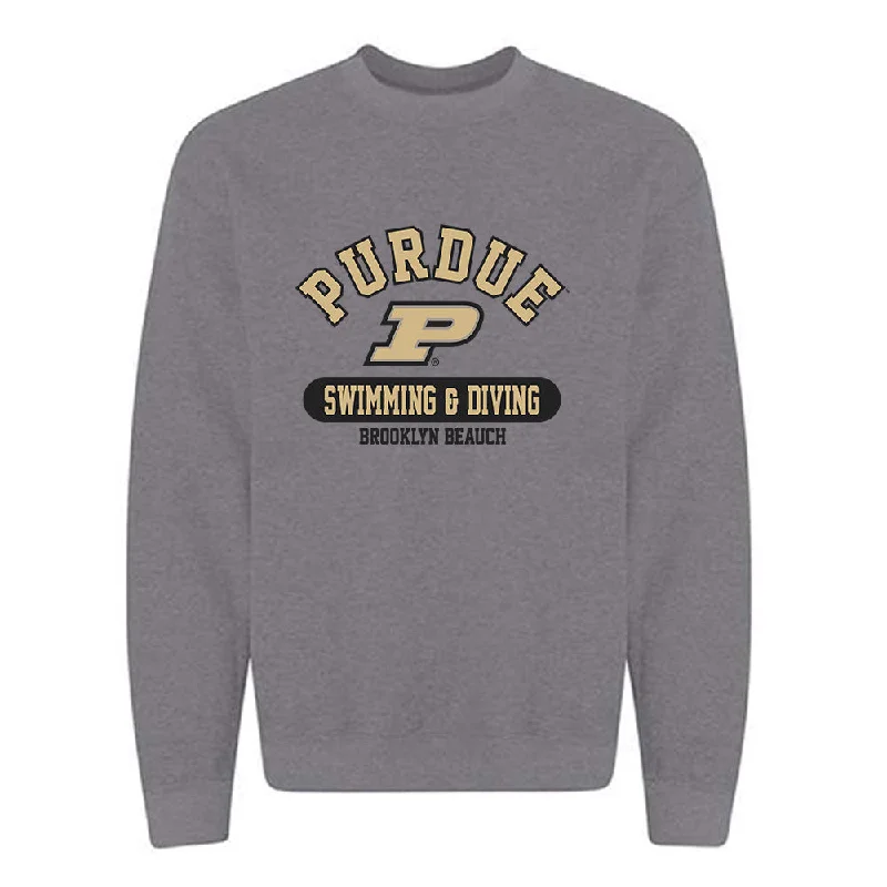 Purdue - NCAA Women's Swimming & Diving : Brooklyn Beauch - Classic Fashion Shersey Crewneck Sweatshirt Hoodie with Pattern Geometric Abstract Purdue - NCAA Women's Swimming & Diving : Brooklyn Beauch - Classic Fashion Shersey Crewneck Sweatshirt Hoodie with Pattern Geometric Abstract