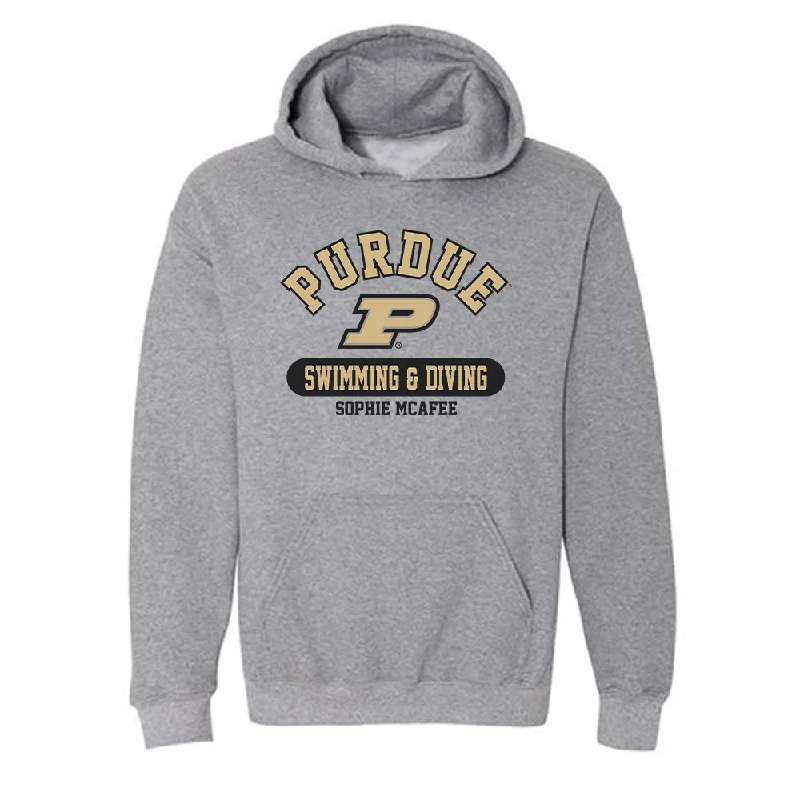 Purdue - NCAA Women's Swimming & Diving : Sophie McAfee - Classic Fashion Shersey Hooded Sweatshirt Hoodie with Print Artistic Unique Purdue - NCAA Women's Swimming & Diving : Sophie McAfee - Classic Fashion Shersey Hooded Sweatshirt Hoodie with Print Artistic Unique