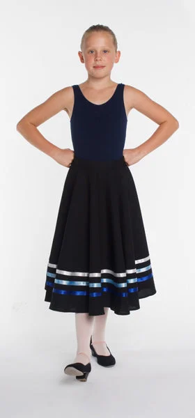 Little Ballerina Character Skirt Blue Ribbons wrap skirt elegant