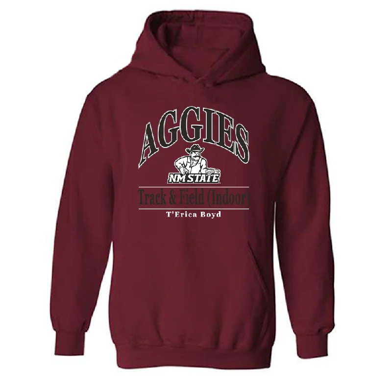 NMSU - NCAA Womens Track & Field (Indoor) : T'EricaBoyd - Hooded Sweatshirt Classic Fashion Shersey Hoodie with Hood Adjustable Protection NMSU - NCAA Womens Track & Field (Indoor) : T'EricaBoyd - Hooded Sweatshirt Classic Fashion Shersey Hoodie with Hood Adjustable Protection