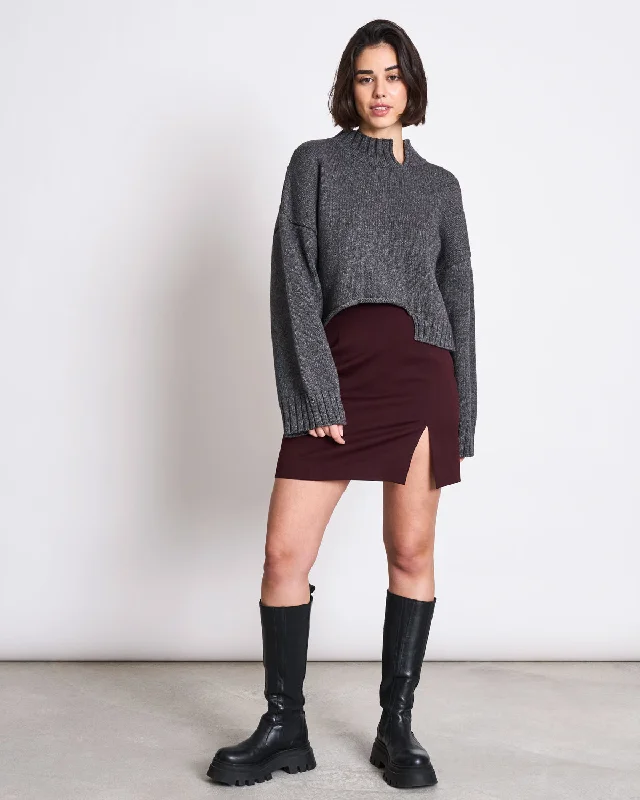 MINI SKIRT AINOHA INTENSE RUST corduroy skirt cozy
