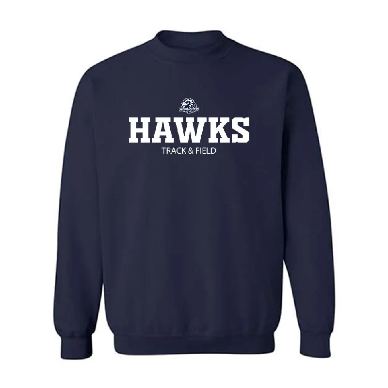 Monmouth - NCAA Women's Track & Field : Emma McKee - Crewneck Sweatshirt Hoodie with Mesh Breathable Sporty