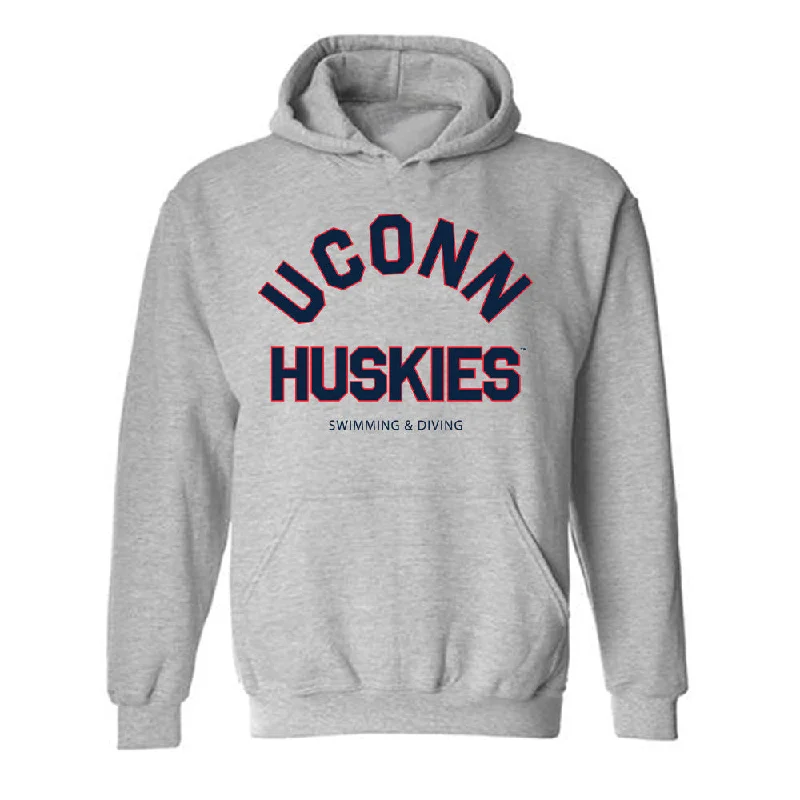 UConn - NCAA Women's Swimming & Diving : Norah Rome - Classic Shersey Hooded Sweatshirt Hoodie with High-Low Hem Asymmetrical Trendy