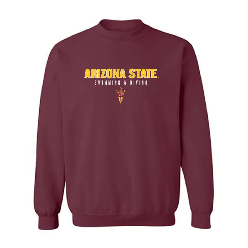 Arizona State - NCAA Women's Swimming & Diving : Charli Brown - Classic Shersey Crewneck Sweatshirt Hoodie with Button Classic Timeless