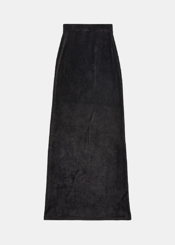 Black Maxi Skirt wool skirt breathable