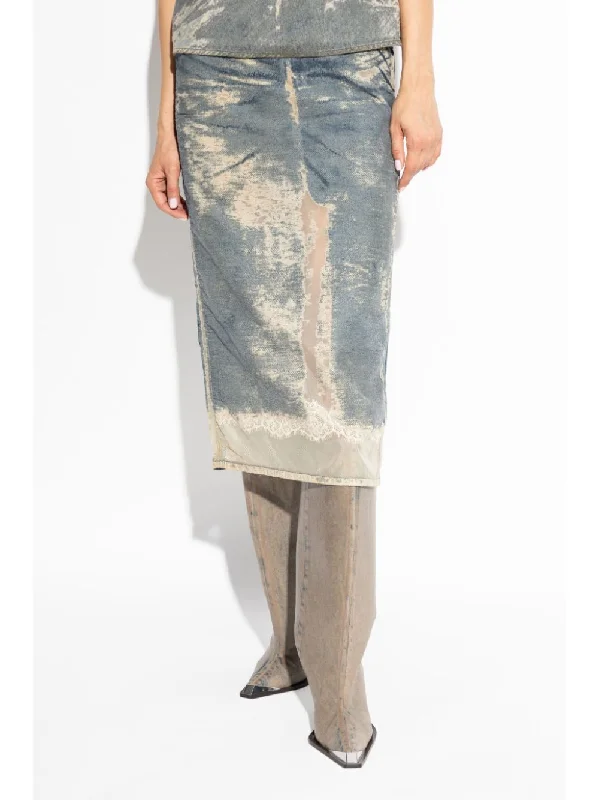 DIESEL - Women Oval De-Pra-Fsf Skirt cashmere skirt fine