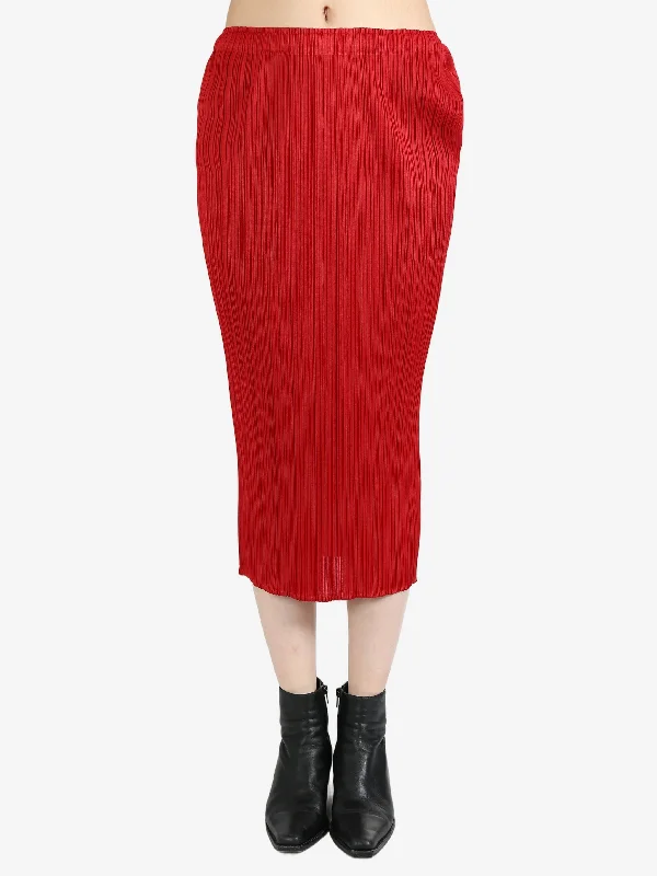 PLEATS PLEASE ISSEY MIYAKE - Women New Colorful Basics 3 Skirts relaxed fit skirt