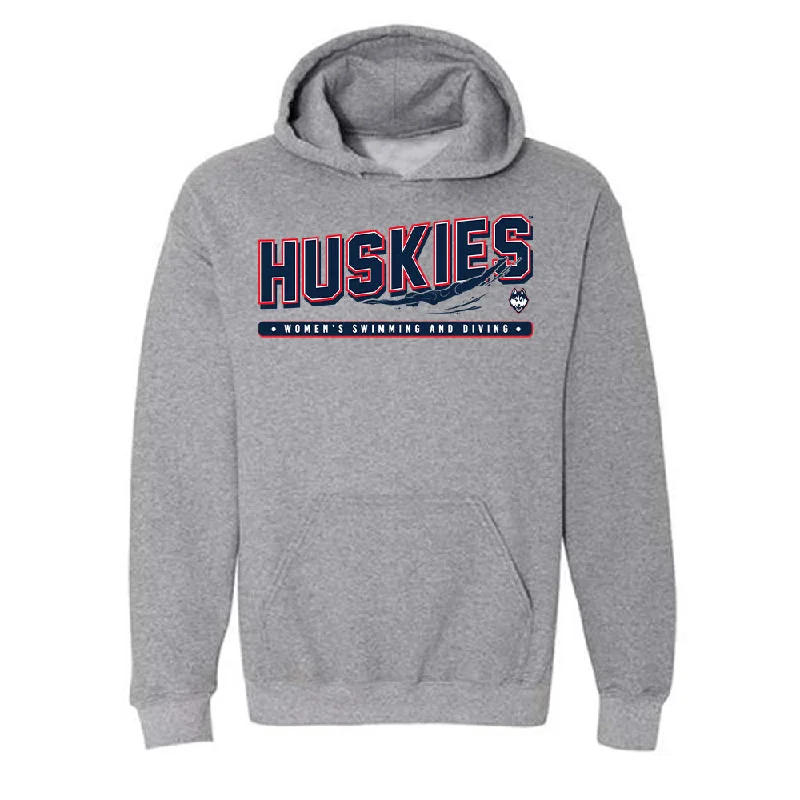 UConn - NCAA Women's Swimming & Diving : Bridget Davis - Sports Shersey Hooded Sweatshirt Hoodie with Puffed Sleeves Voluminous Trendy