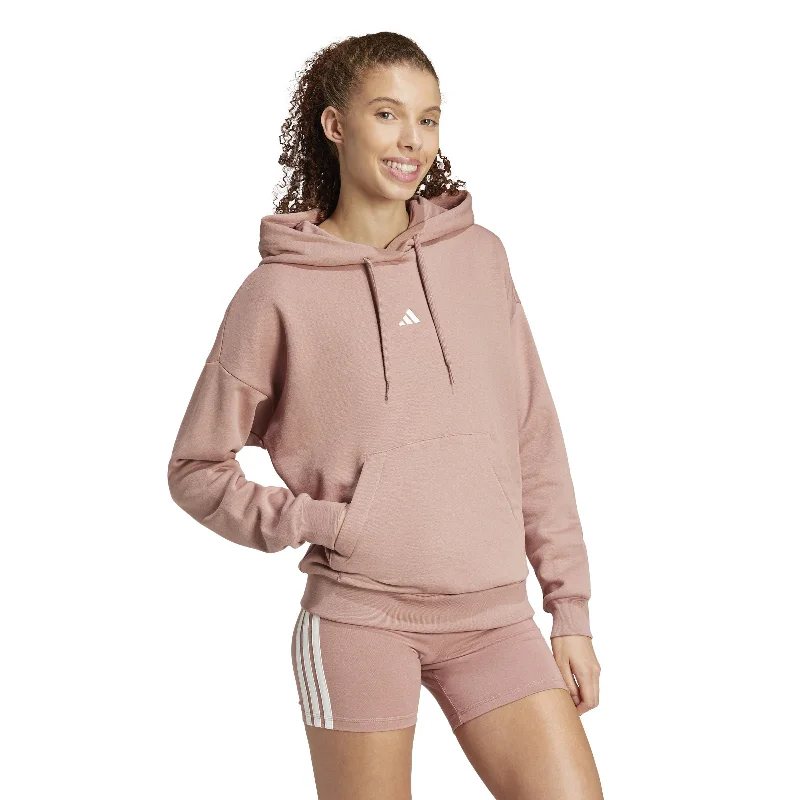 adidas Essentials Small Logo Feel Cozy Womens Hoodie Hoodie with Hem Patch Decorative Personalized