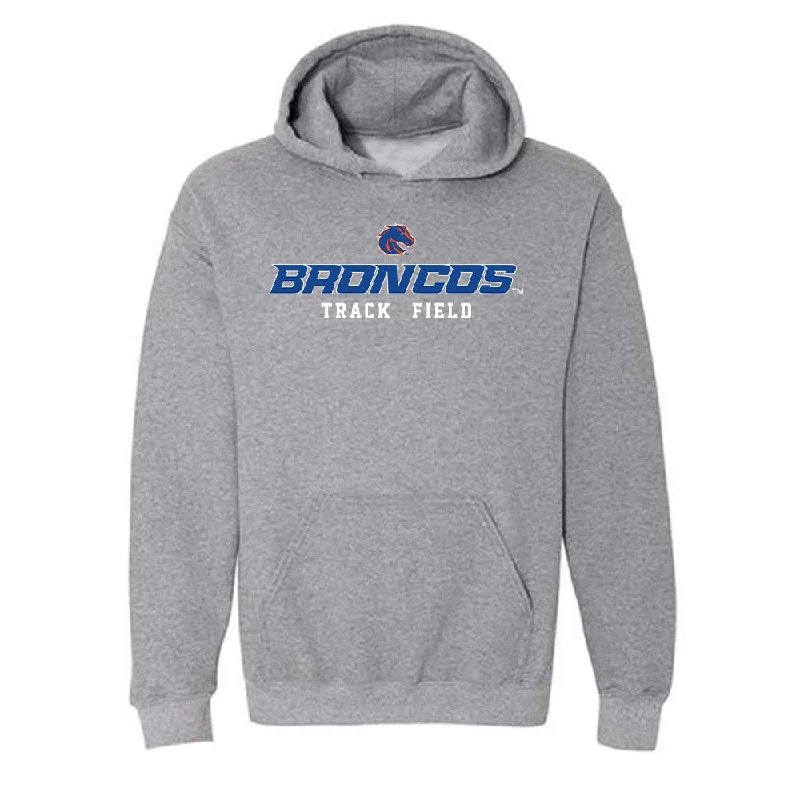 Boise State - NCAA Women's Track & Field : Lizbeth Soto - Classic Fashion Shersey Hooded Sweatshirt Hoodie with Reflective Safety Nightwear