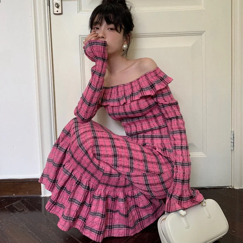 Wjczt dti outfits Clearance No Return 2024 Early Spring New Elegant Pink Sheath Slimming Fishtail Skirt Female C0391 asymmetrical skirt cut
