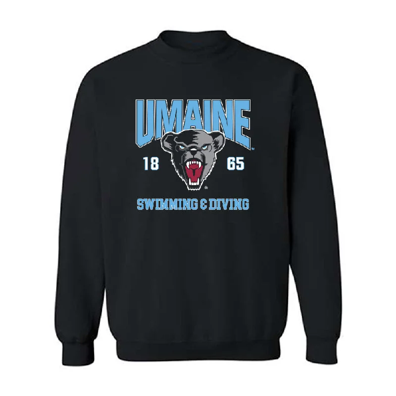 Maine - NCAA Women's Swimming & Diving : Nicki Harkins - Sports Shersey Crewneck Sweatshirt Hoodie with Hem Drawcord Adjustable Customizable