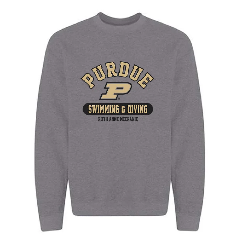 Purdue - NCAA Women's Swimming & Diving : Ruth Anne McCranie - Classic Fashion Shersey Crewneck Sweatshirt Hoodie with Pattern Geometric Abstract Purdue - NCAA Women's Swimming & Diving : Ruth Anne McCranie - Classic Fashion Shersey Crewneck Sweatshirt Hoodie with Pattern Geometric Abstract