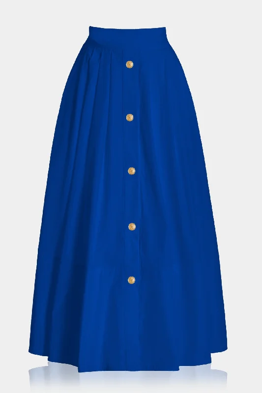 Designer Navy Blue Midi Skirts linen skirt natural