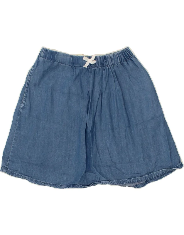 LEVI'S Girls A-Line Skirt 13-14 Years W22 Blue Lyocell zip skirt side