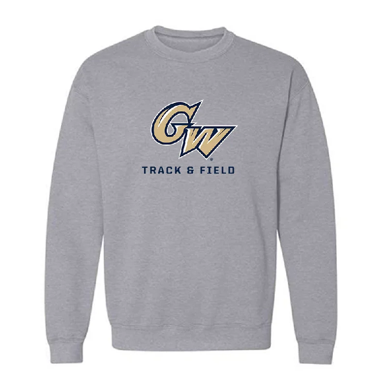 GWU - NCAA Women's Track & Field : Alana Moore - Classic Fashion Shersey Crewneck Sweatshirt Hoodie with Hem Fringe Bohemian Relaxed