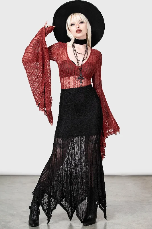 Juliet's Betrayal Maxi Skirt [B] satin skirt smooth