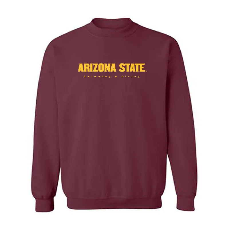 Arizona State - NCAA Women's Swimming & Diving : Charli Brown - Classic Shersey Crewneck Sweatshirt Hoodie with Color Block Contrast Stylish