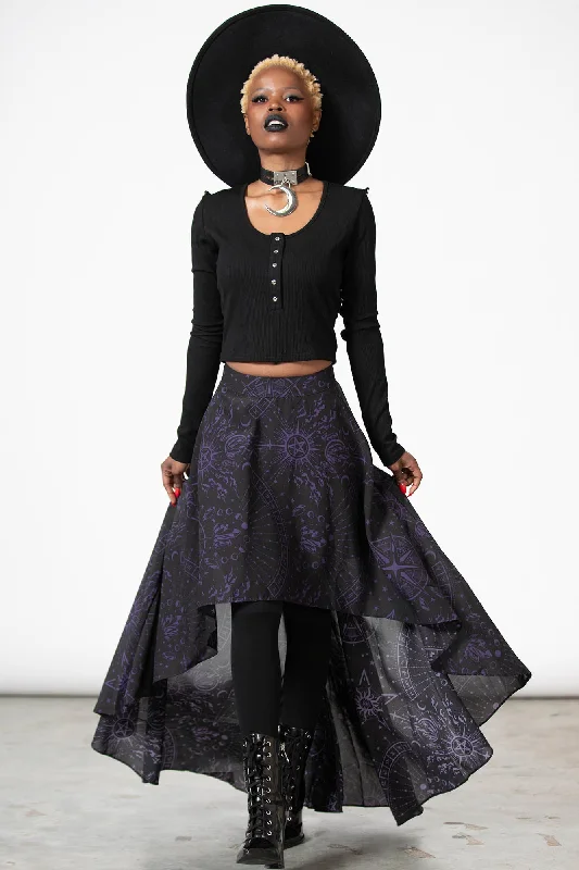 Corene Chiffon Maxi Skirt elastic waist skirt