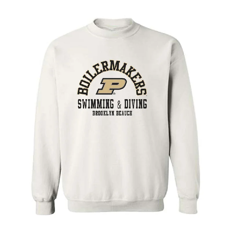 Purdue - NCAA Women's Swimming & Diving : Brooklyn Beauch - Classic Fashion Shersey Crewneck Sweatshirt Hoodie with Color Block Contrast Stylish Purdue - NCAA Women's Swimming & Diving : Brooklyn Beauch - Classic Fashion Shersey Crewneck Sweatshirt Hoodie with Color Block Contrast Stylish