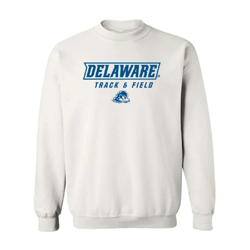Delaware - NCAA Women's Track & Field : Amber Cray - Classic Shersey Crewneck Sweatshirt Hoodie with Hem Contrast Bold Stylish