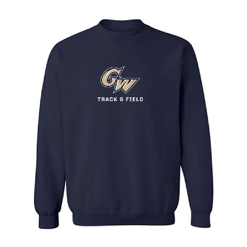 GWU - NCAA Women's Track & Field : Alana Moore - Classic Shersey Crewneck Sweatshirt Hoodie with Front Slit Layering Stylish