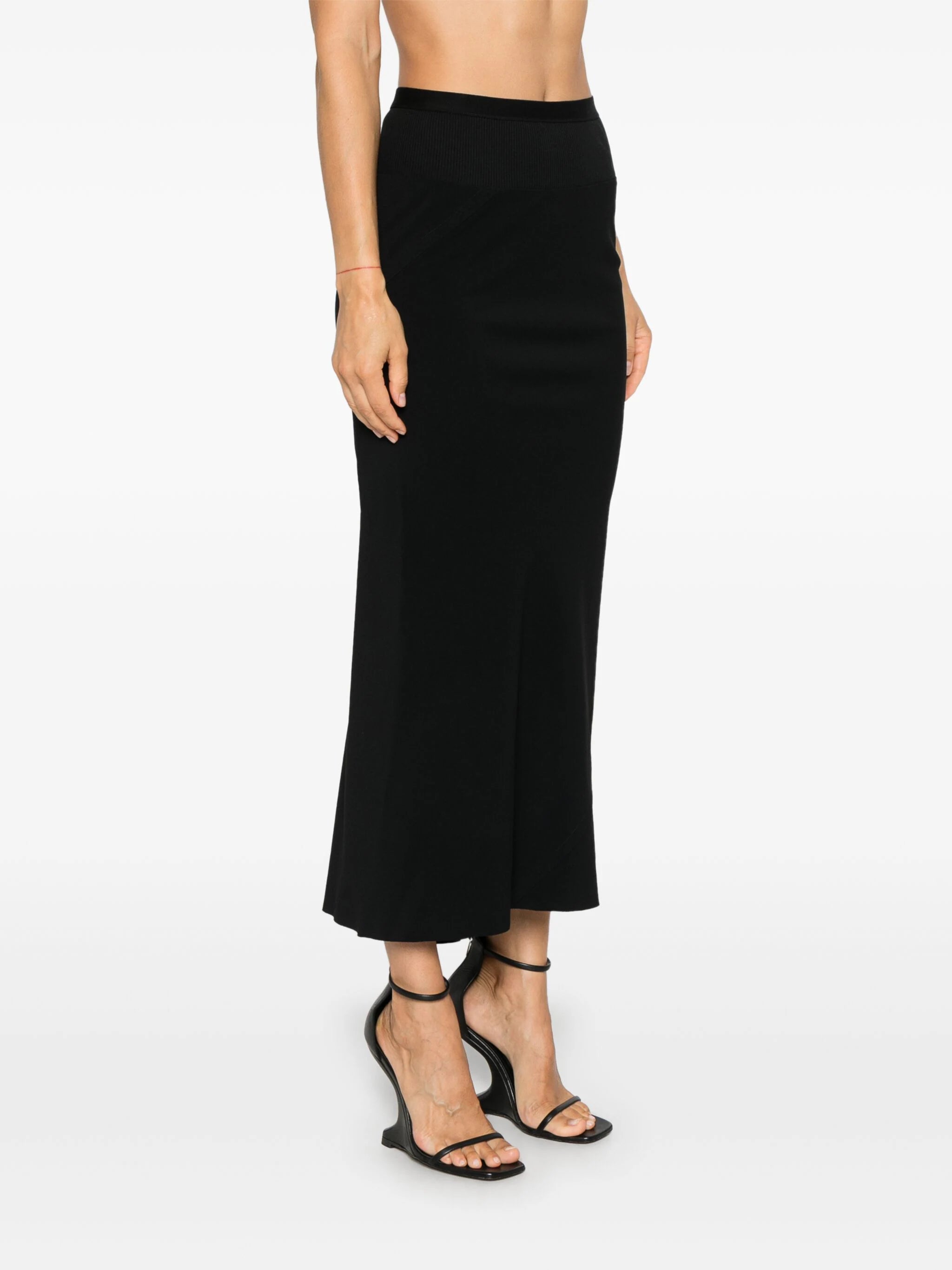 RICK OWENS - Women Calf Bias Skirt denim skirt casual