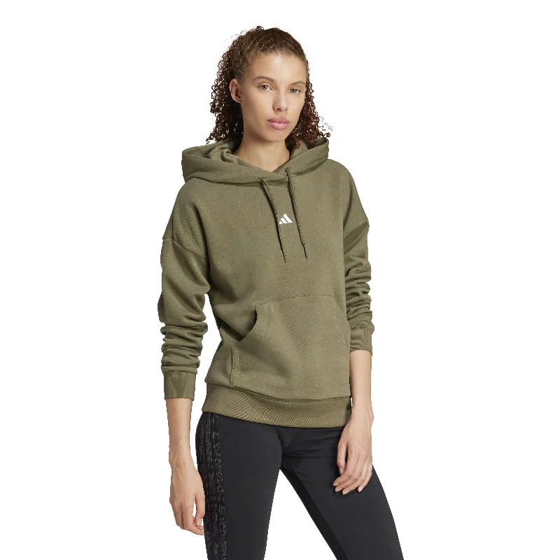 adidas Essentials Small Logo Feel Cozy Womens Hoodie Hoodie with Elastic Cuffs Stretchable Comfortable