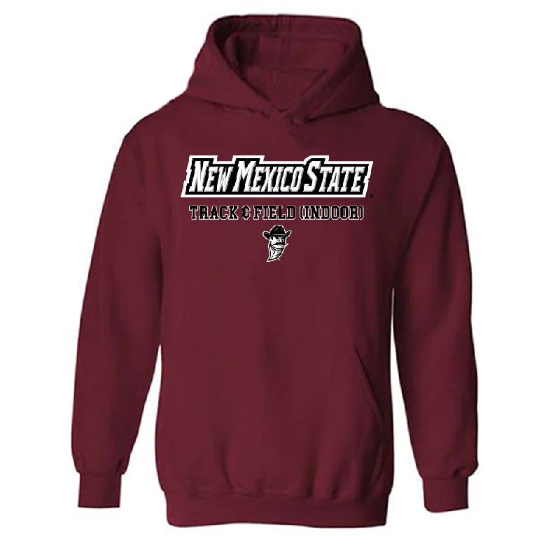 NMSU - NCAA Women's Track & Field (Indoor) : Terice Steen - Hooded Sweatshirt Classic Shersey Hoodie with Hem Embroidery Detailed Premium NMSU - NCAA Women's Track & Field (Indoor) : Terice Steen - Hooded Sweatshirt Classic Shersey Hoodie with Hem Embroidery Detailed Premium