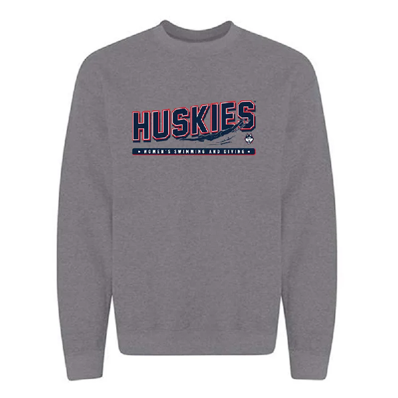 UConn - NCAA Women's Swimming & Diving : Bridget Davis - Sports Shersey Crewneck Sweatshirt Hoodie with Relaxed Fit Easy Casual