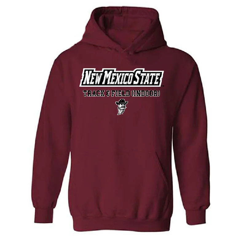 NMSU - NCAA Womens Track & Field (Indoor) : T'EricaBoyd - Hooded Sweatshirt Classic Shersey Hoodie with Embroidery Detailed Premium NMSU - NCAA Womens Track & Field (Indoor) : T'EricaBoyd - Hooded Sweatshirt Classic Shersey Hoodie with Embroidery Detailed Premium