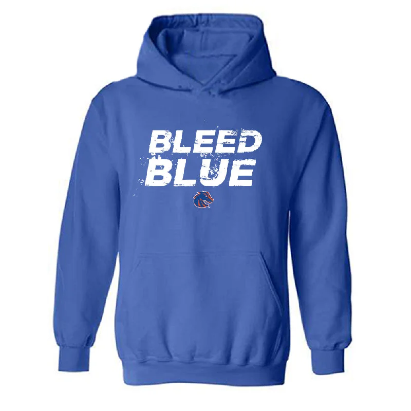 Boise State - NCAA Women's Track & Field : Lizbeth Soto - Classic Shersey Hooded Sweatshirt Hoodie with Contrast Stitching Detailed Premium
