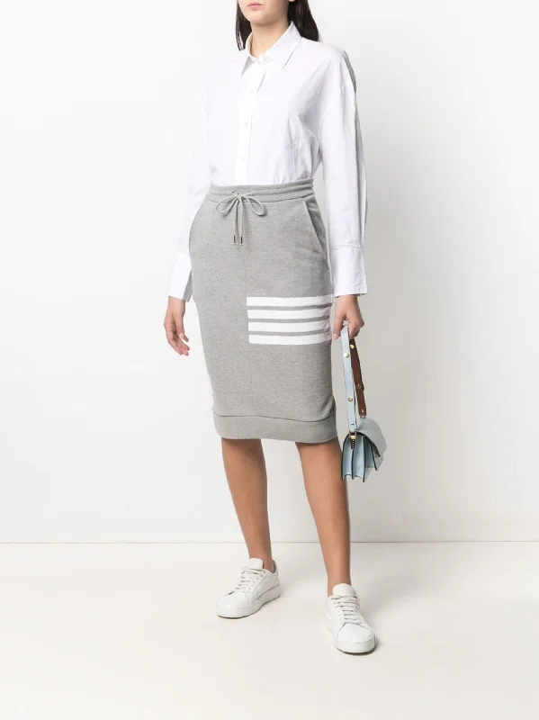 THOM BROWNE - Women 4 Bar Classic Sack Skirt corduroy skirt durable