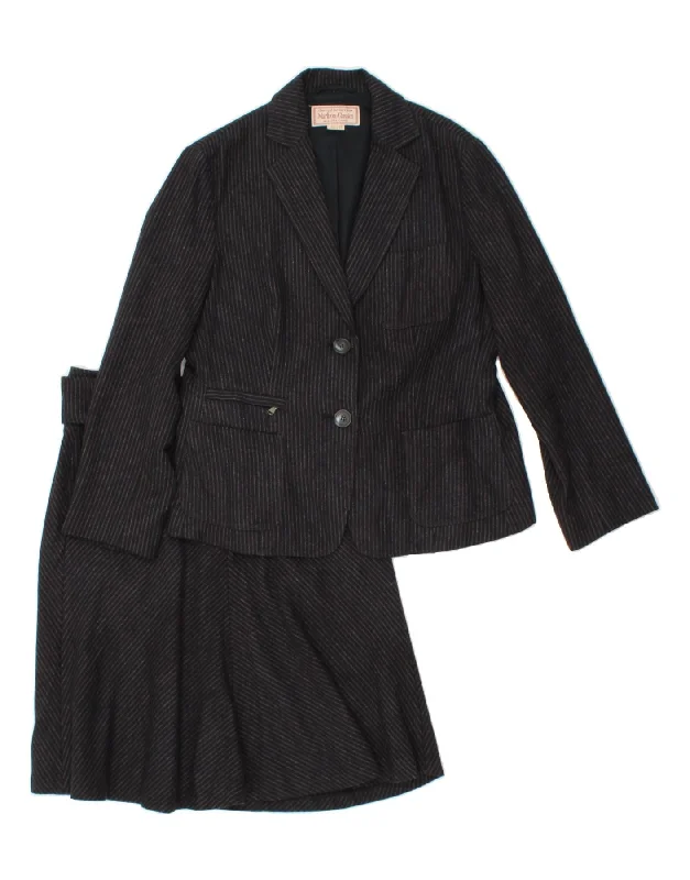 MARLBORO CLASSICS Womens 2 Piece Skirt Set UK 16 Large W34 Navy Blue corduroy skirt cozy
