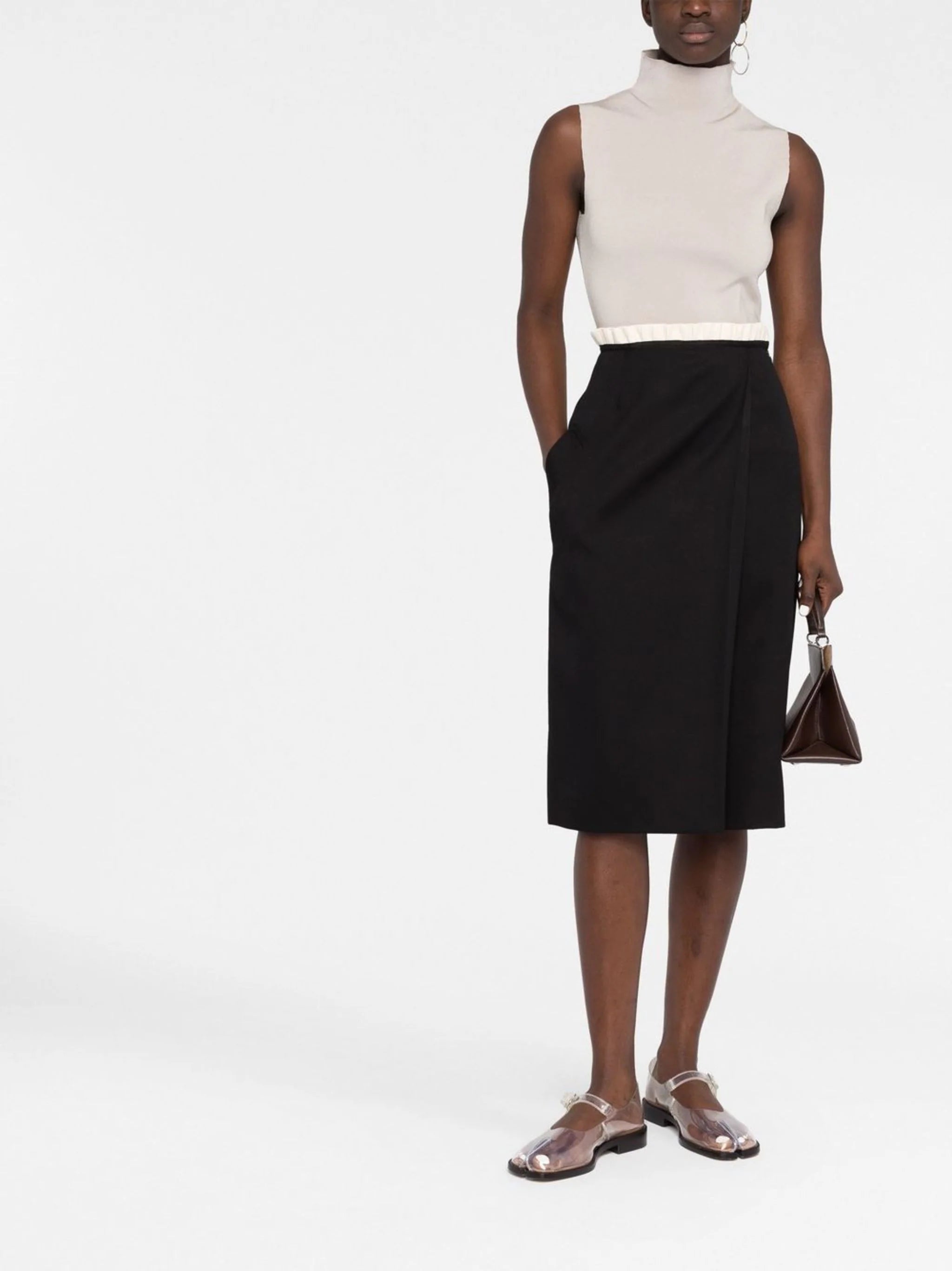 MAISON MARGIELA - Women Wool Pencil Skirt wool skirt thick
