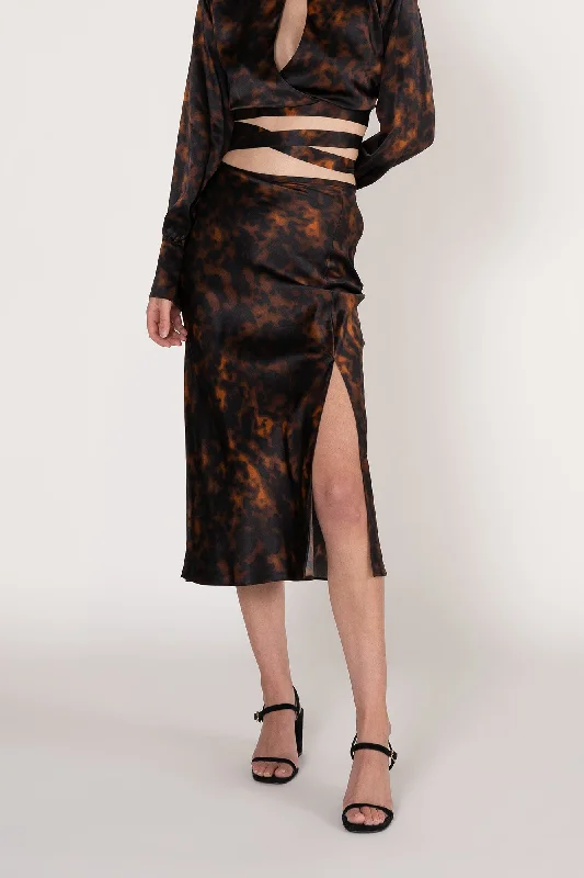 Thea Slim Line Skirt cashmere skirt rich