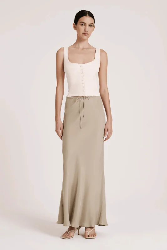 NUDE LUCY LEA CUPRO SKIRT - OLIVE tulle skirt dreamy