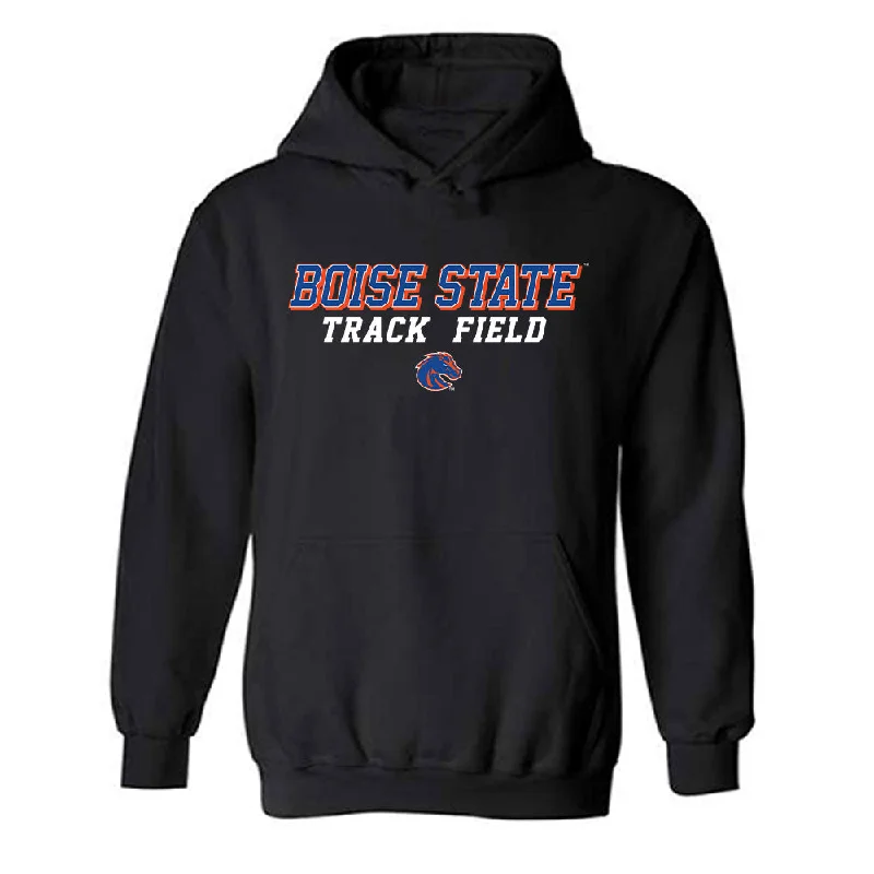 Boise State - NCAA Women's Track & Field : Lizbeth Soto - Classic Shersey Hooded Sweatshirt Hoodie with Rhinestones Sparkly Elegant