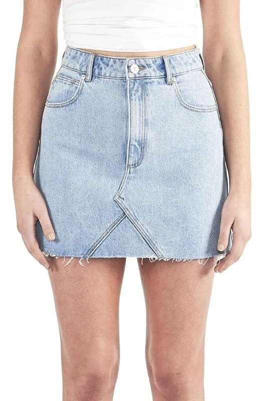 ABRAND A-LINE SKIRT KENDALL - LIGHT VINTAGE BLUE casual skirt length