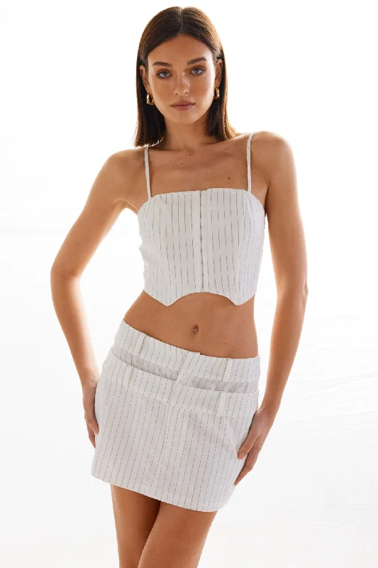 SNDYS THE LABEL ZADIE SKIRT - WHITE maxi skirt elegant