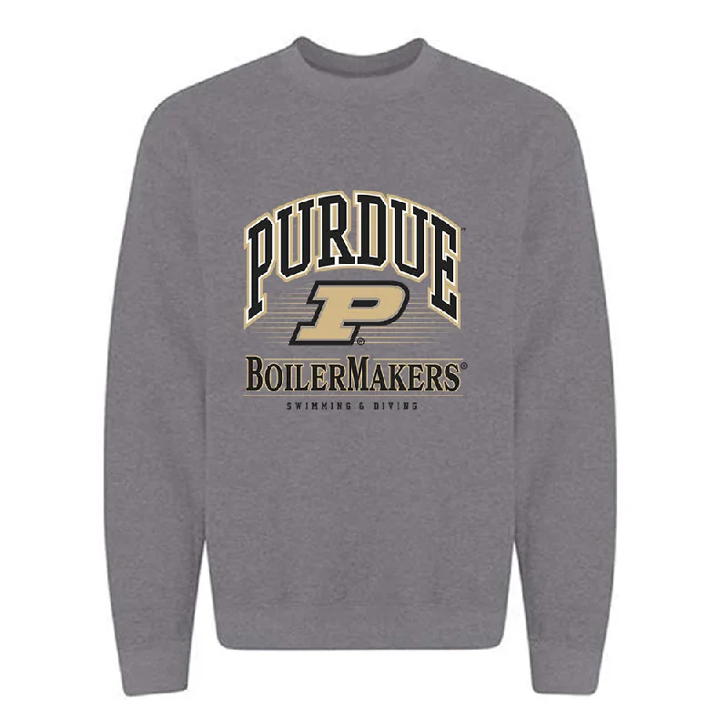 Purdue - NCAA Women's Swimming & Diving : Ruth Anne McCranie - Classic Shersey Crewneck Sweatshirt Hoodie with Hem Raw Edge Edgy Unfinished Purdue - NCAA Women's Swimming & Diving : Ruth Anne McCranie - Classic Shersey Crewneck Sweatshirt Hoodie with Hem Raw Edge Edgy Unfinished
