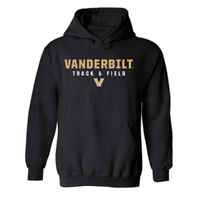 Vanderbilt - NCAA Women's Track & Field : Kenyah Conner - Hooded Sweatshirt Hoodie with High Neck Warm Protective