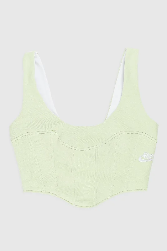 Rework Nike Sweatshirt Bustier - S Hoodie with Tied Waist Feminine Flattering