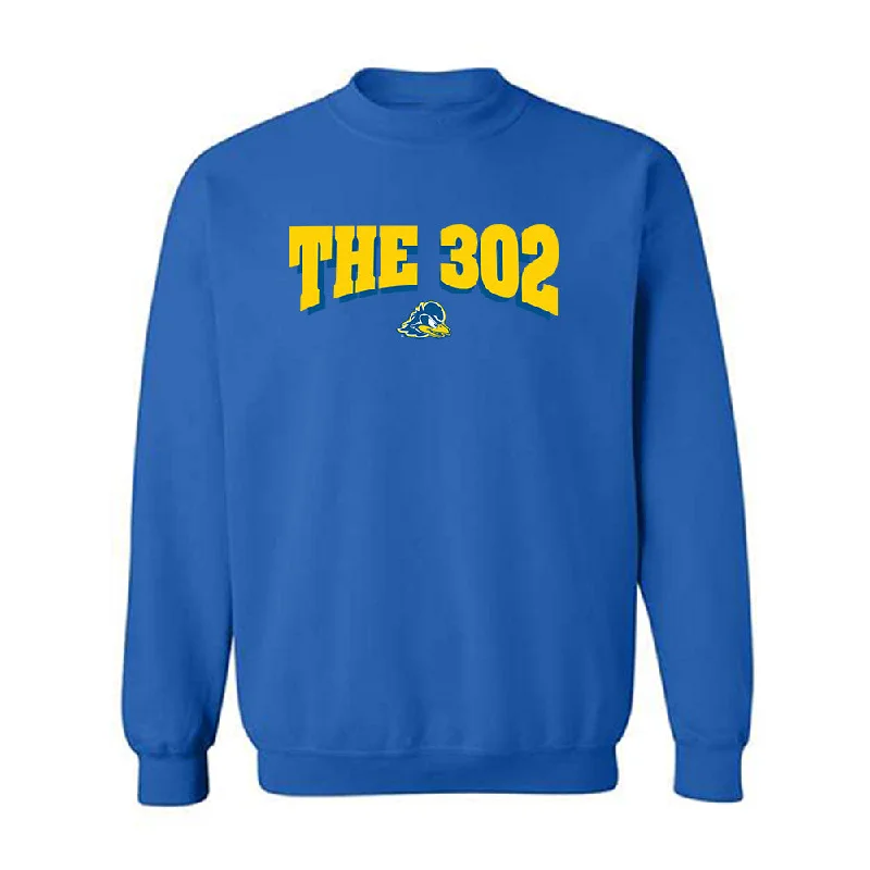 Delaware - NCAA Women's Track & Field : Amber Cray - Fashion Shersey Crewneck Sweatshirt Hoodie with High-Low Hem Asymmetrical Trendy