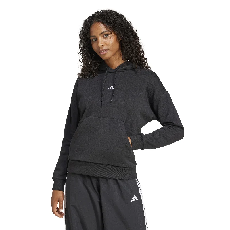 adidas Essentials Small Logo Feel Cozy Womens Hoodie Hoodie with Double Zipper Versatile Adjustable