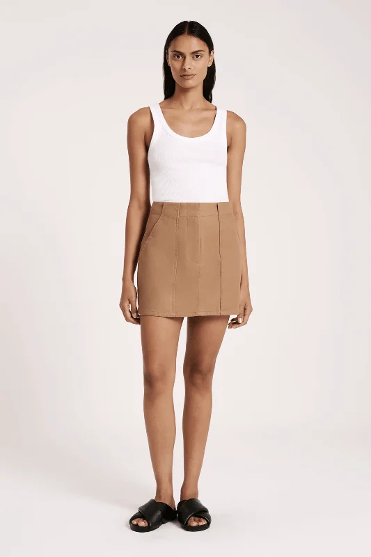 NUDE LUCY BRISA SKIRT - SEPIA floral skirt print