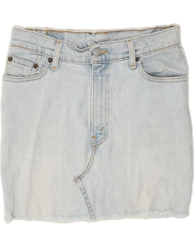 LEVI'S Womens 515 Mini Denim Skirt Medium W28  Blue cashmere skirt fine
