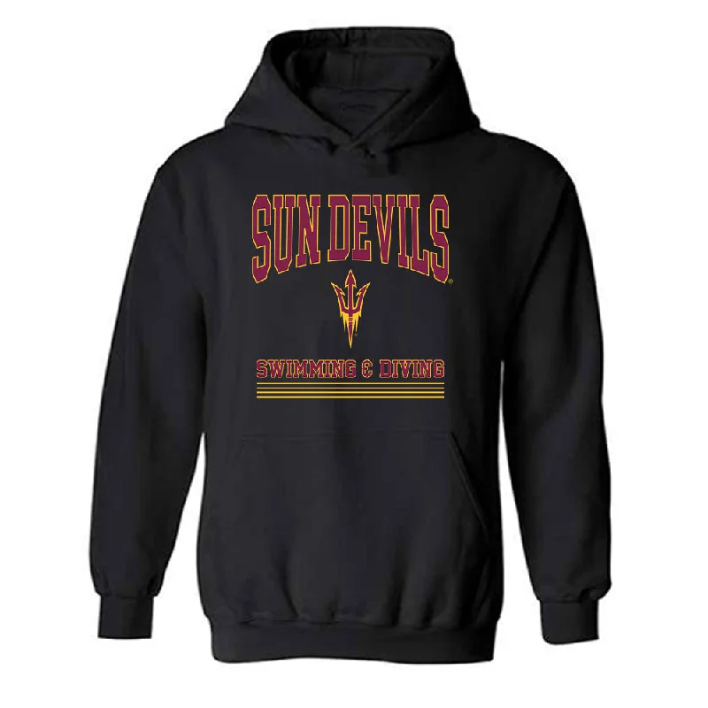 Arizona State - NCAA Women's Swimming & Diving : Charli Brown - Classic Fashion Shersey Hooded Sweatshirt Hoodie with Zipper Versatile Modern